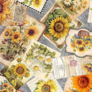 QT Sunflower Serenade Sunflower Ephemera Gray Fabric