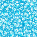 QT Cuties 3 Bubbles Blue Fabric
