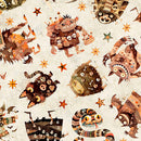 QT A Haunting We Will Go Monster Toss Oatmeal Fabric