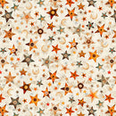 QT A Haunting We Will Go Stars And Moons Oatmeal Fabric