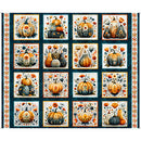 QT Harvest Hollow Pumpkin Decorative Pumpkin Patch Teal Panel