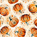 QT Harvest Hollow Tossed Pumpkins Cream Fabric