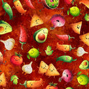 QT Foodies Rock The Guac Cayenne Fabric 