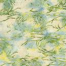 Island Batik Meadow Brook Bird's Nest Blue Cream Batik Fabric