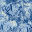 Island Batik Meadow Brook Queen Annes Lace Powder Blue Batik Fabric