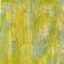 Island Batik Meadow Brook Sticks Green Yellow Blue Batik Fabric