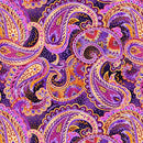 Blank Quilting Petra Purple Paisley Fabric