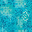Blank Quilting Petra Turquoise Tonal Patchwork Fabric