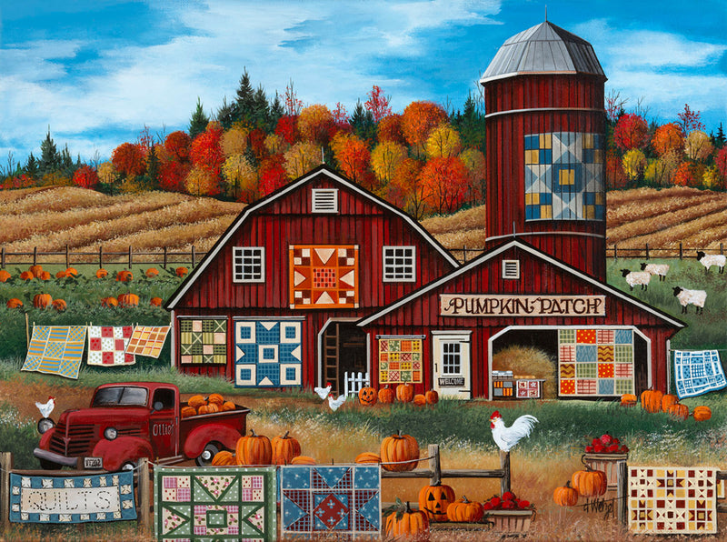 Pumpkin Patch Barn Quilts Jigsaw Puzzle