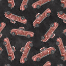 Blank Quilting Late Summer Harvest Tossed Trucks Charcoal Fabric ONLINE PURCHASE ONLY