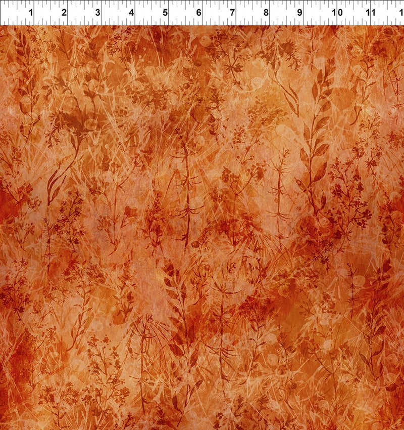 In The Beginning Fabrics Reflections Of Autumn Field Orange Fabric