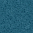 Henry Glass Nordic Holiday Mini Swirls Blue Fabric