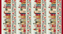 Henry Glass Nordic Holiday Border Stripe Cream Multi Fabric