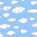 A.E. Nathan Co. Comfy Flannel Clouds Blue Fabric