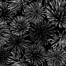 Blank Quilting Let's Glow Crazy Star Bursts Glow In The Dark Black Fabric