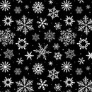 Blank Quilting Let's Glow Crazy Snowflakes Glow In The Dark Black Fabric