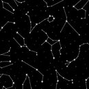 Blank Quilting Let's Glow Crazy Constellations Glow In The Dark Black Fabric