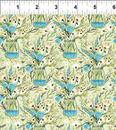 In The Beginning Fabrics Whimsy Jars Green Fabric