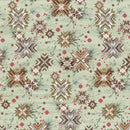 3 Wishes Snowflake Lodge Woodgrain Stars Green Fabric ONLINE PURCHASE ONLY
