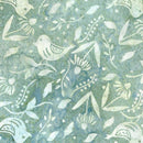 Island Batik Birds Green Sprout Batik Fabric