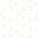 Island Batik Flower Heads Neutral Snow Batik Fabric