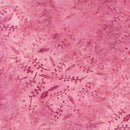 Island Batik Berries And Feathers Pink Camelia Batik Fabric