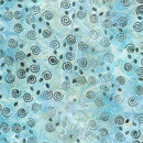 Island Batik Swirls Teal Surf Batik Fabric