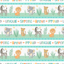 Wilmington Prints Safari Snuggles Border Stripe Fabric