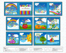 Blank Quilting Storytime Colors Blue Book Panel