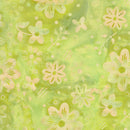 Island Batik Spring Fling Garden Green Pistachio Batik Fabric