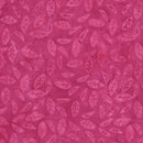Island Batik Spring Fling Leaves Pink Valentino Batik Fabric