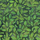 Island Batik Spring Fling Leaves Green Jungle Batik Fabric
