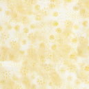 Island Batik Spring Fling Scattered Flowers Yellow Oatmeal Batik Fabric
