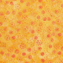 Island Batik Spring Fling Scattered Flowers Orange Daffodil Batik Fabric