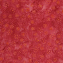 Island Batik Spring Fling Scattered Flowers Red Candy Batik Fabric