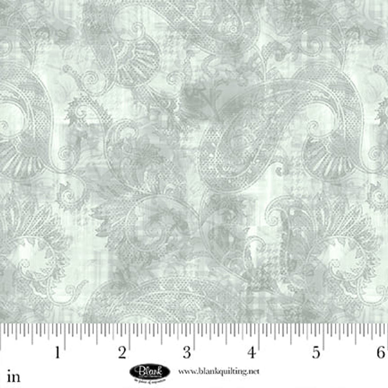 Blank Quilting Hushed Hues Paisley Slate Fabric