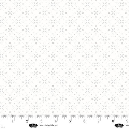 Blank Quilting Morning Mist IX X's In Formation White On White Fabric