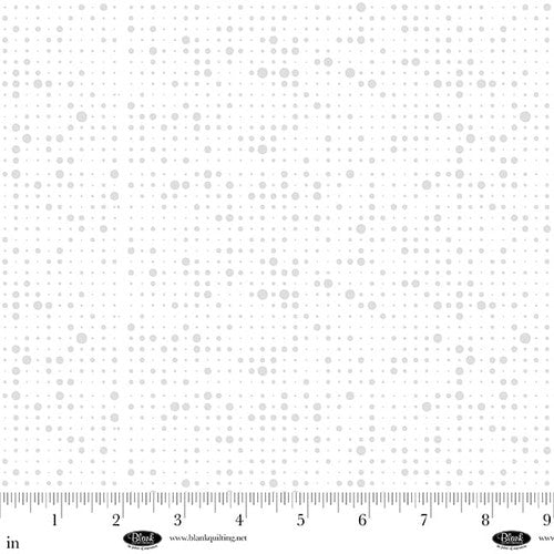 Blank Quilting Morning Mist IX Formatted Dots White On White Fabric