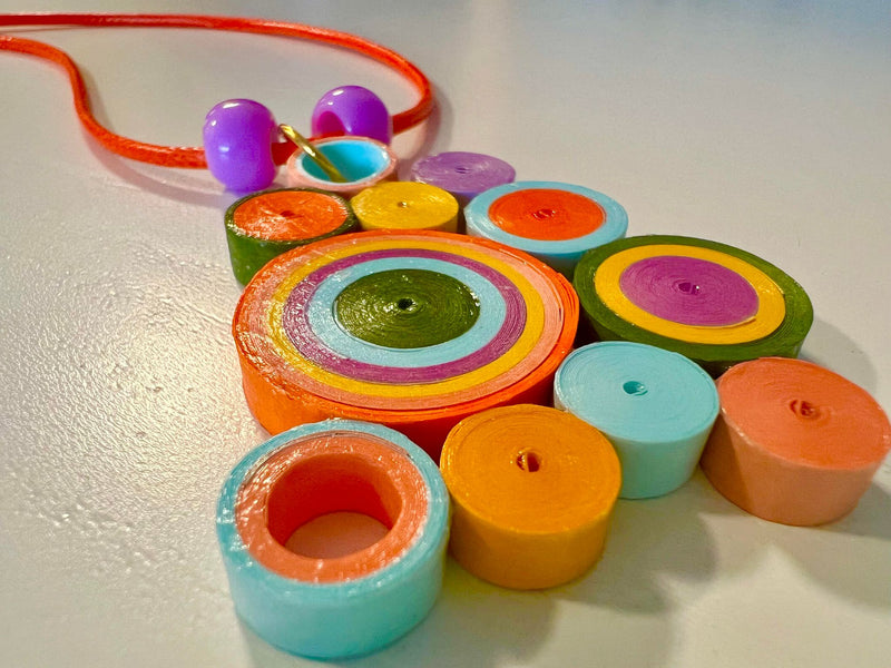 Paper Quilling Necklace Design Class~August 4th, 2024