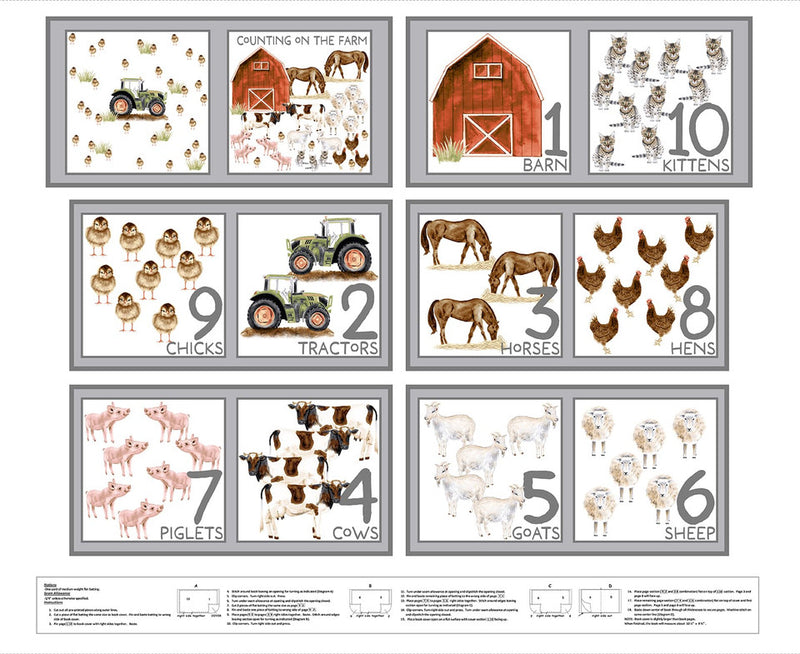 Blank Quilting Little Seedling Farm Book Panel