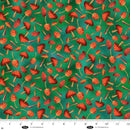 Blank Quilting Luminous Haven Mushrooms Green Fabric