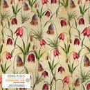 Stof Vintage Windflower Fritillarias Sand Fabric