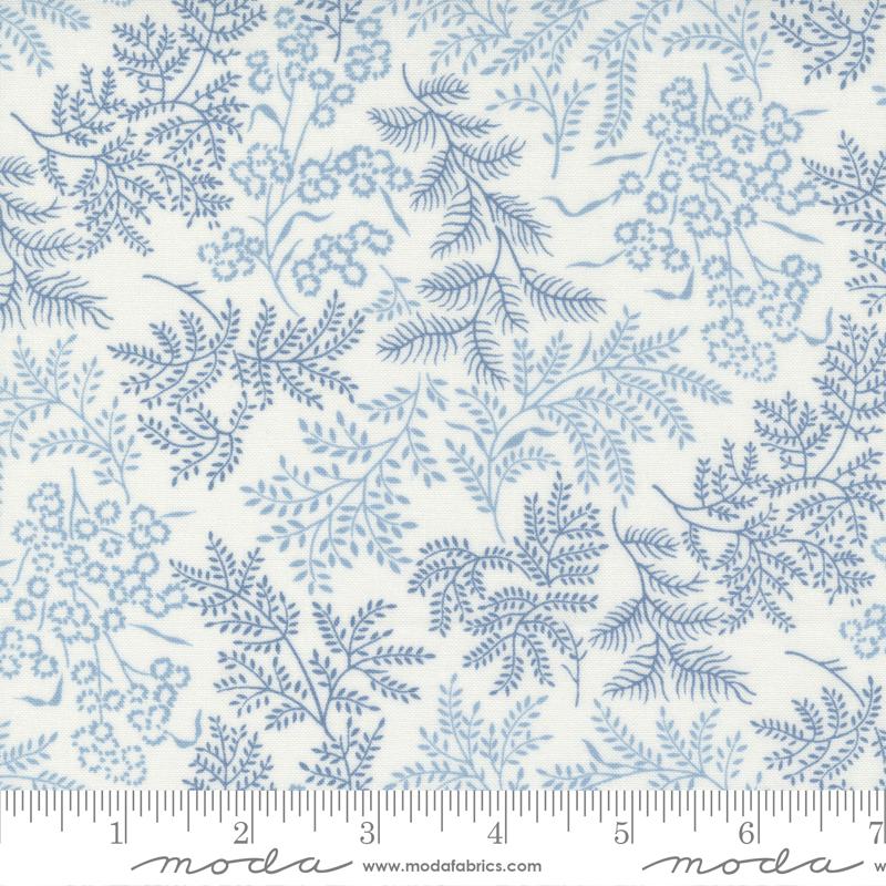 Moda Nantucket Summer Sconset Landscape Cream Blue Fabric