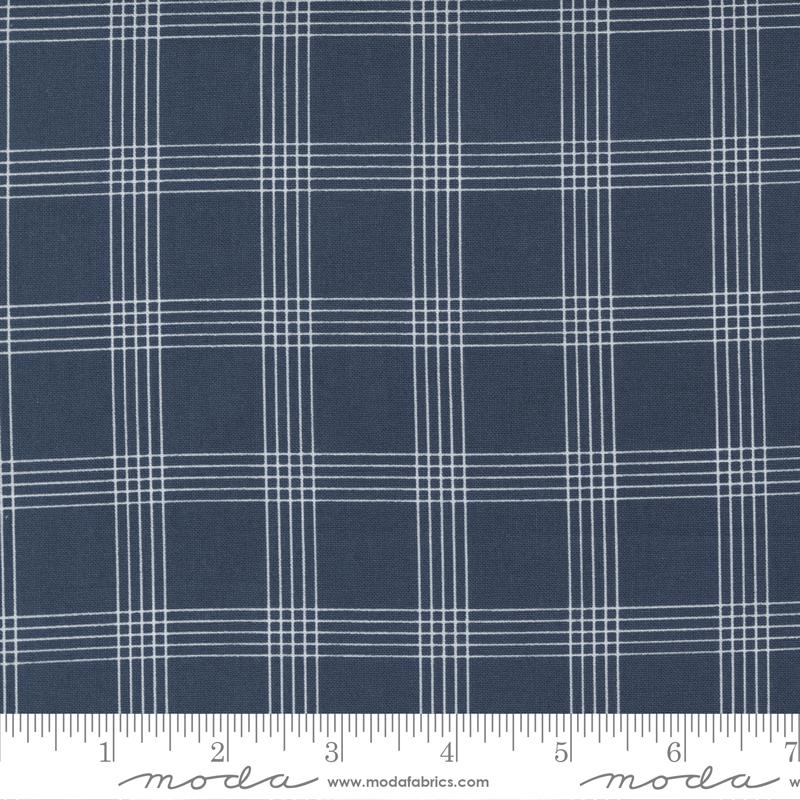 Moda Nantucket Summer Plaid Navy Fabric