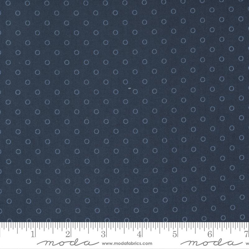 Moda Nantucket Summer Smitten Dots Navy Fabric