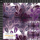 Stof Colourful Leaves Plum Leaves Fabric