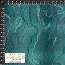 Stof Colourful Leaves Flow Lines Fabric