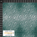 Stof Colourful Leaves Micro Texture Teal Fabric