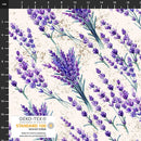 Stof Lilac Lavender Bouquets Cream Digital Fabric