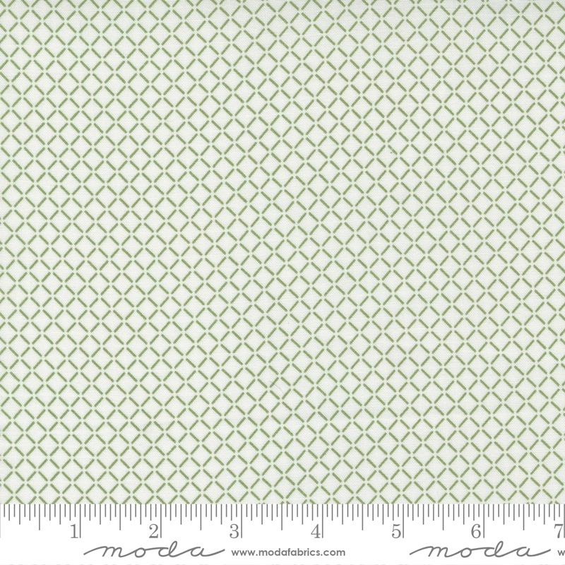 Moda Nantucket Summer Sail Check Plaids Cream Grass Fabric
